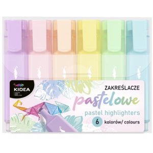 Zakreślacze pastelowe 6 kolorów