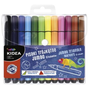Pisaki trójkątne jumbo 12 kolorów