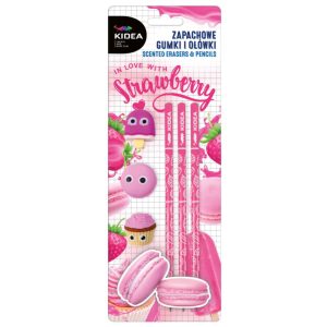 Zapachowe gumki i ołówki truskawka