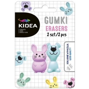 Gumki do mazania zwierzaki 2 szt.