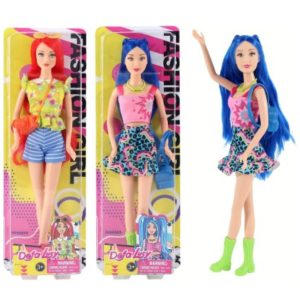 Lalka defa z kolorowymi włosami